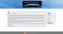 Desktop Screenshot of jouer-poker.eu